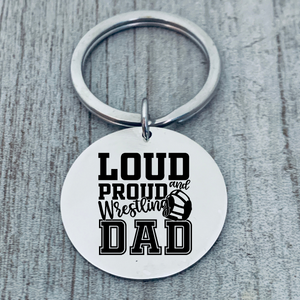 Wrestling Dad Keychain