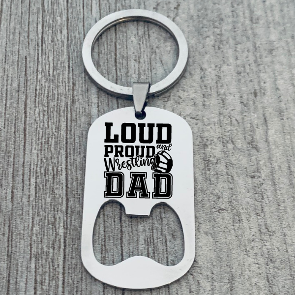 Wrestling Dad Keychain