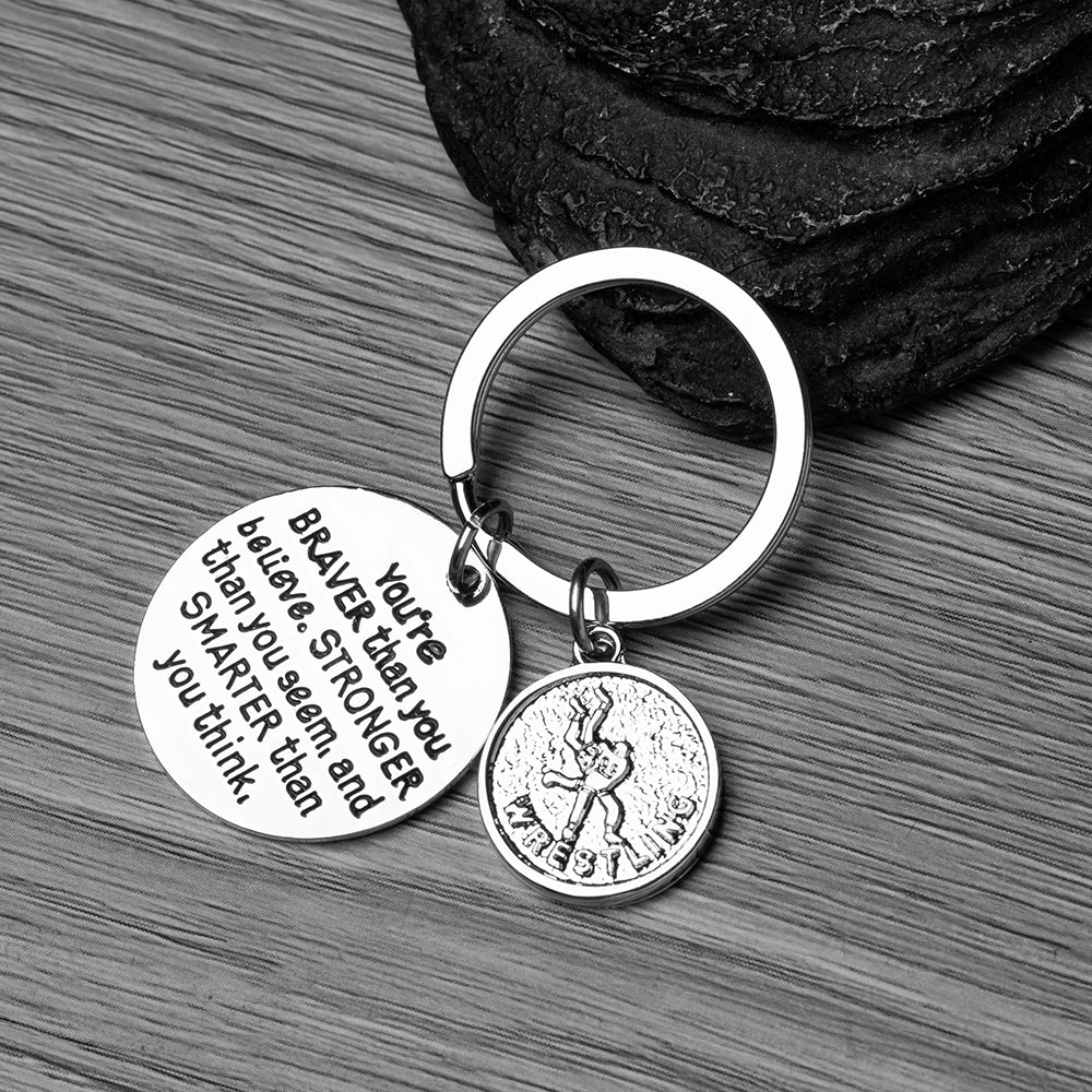 Wrestling Keychain - Braver Than You Believe